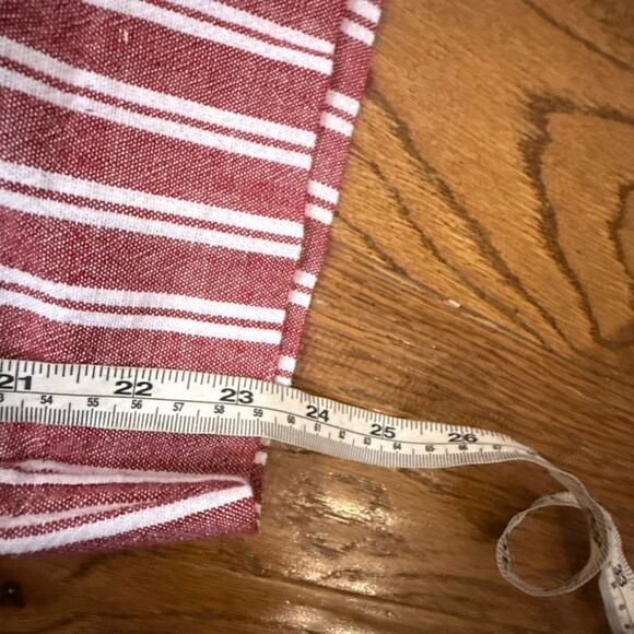 Banana Republic Rowan wide leg red tripe’s crop pant 4 - Picture 5 of 10